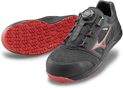MIZUNO WORKING Safety Shoes ALMIGHTY LS2 52L BOA F1GA2202 Black