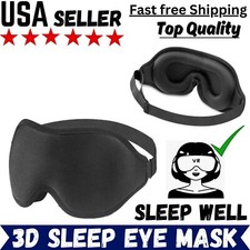 Travel Silk Eye Sleep Mask Soft Padded Shade Cover Sleeping Rest Relax Blindfold