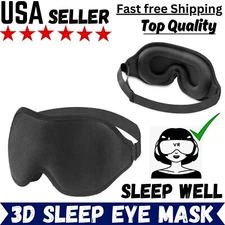 Travel Silk Eye Sleep Mask Soft Padded Shade Cover Sleeping Rest Relax Blindfold