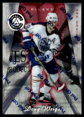 DOUG WEIGHT 1997-98 PINNACLE CERTIFIED MIRROR PLATINUM RED /6199 #66