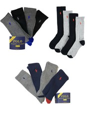Ralph Lauren - 4 Pack CREW Soft Socks - Size 10-13 fits shoe size 6-12.5