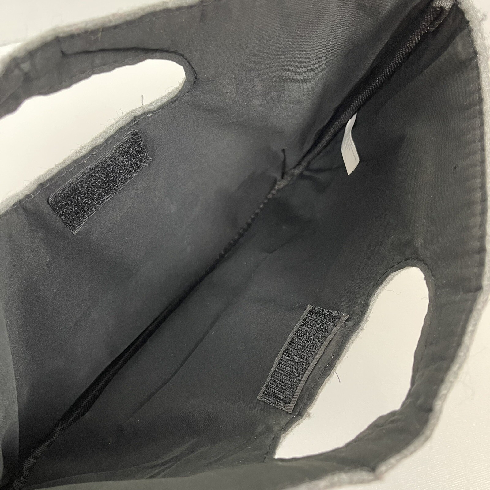 Gray/Black Color Block Rectangular Felt Clutch Ba… - image 3