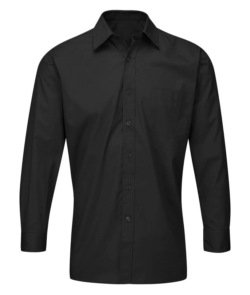 Men Homme Chemise Manches Longues Noir - Photo 1/1