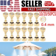 0.4mm 10/20/50PCS Brass Misting Nozzles for Sprinkler Mister Cooling System