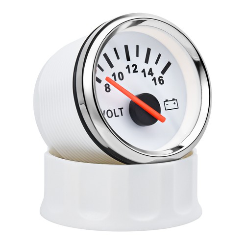 2'' 52mm 12V Car Marine LED Electrical Voltmeter Voltage Meter Gauge 8-16V Volt - Picture 4 of 12