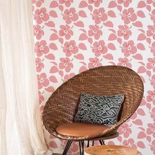 Hibiscus Allover Stencil - Flower Stencil for a Quick and Easy Tropical Makeover