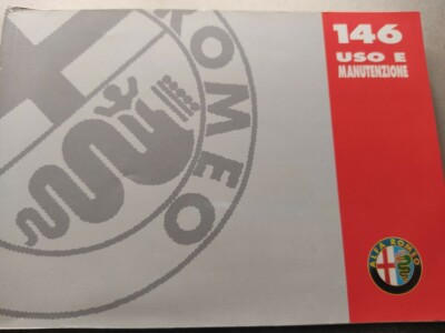 Alfa Romeo 146 Original Uso e Manutenzione, 1997 Owners Manual, Manual