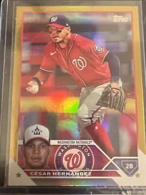 2023 Topps Series 1 Cesar Hernandez Gold Foil Washington Nationals