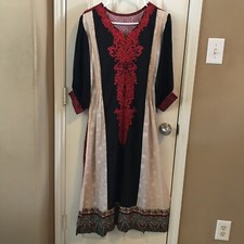 Indian Pakistani Woman Designer Lawn Embroider Long Kameez/Kurti