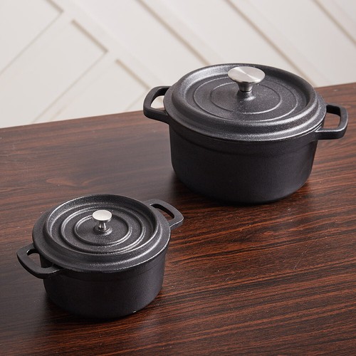 Cast Iron Pot with Lid Non Stick Casserole Dish Dutch Oven Grill Pan Stewpot UK - Picture 11 of 50