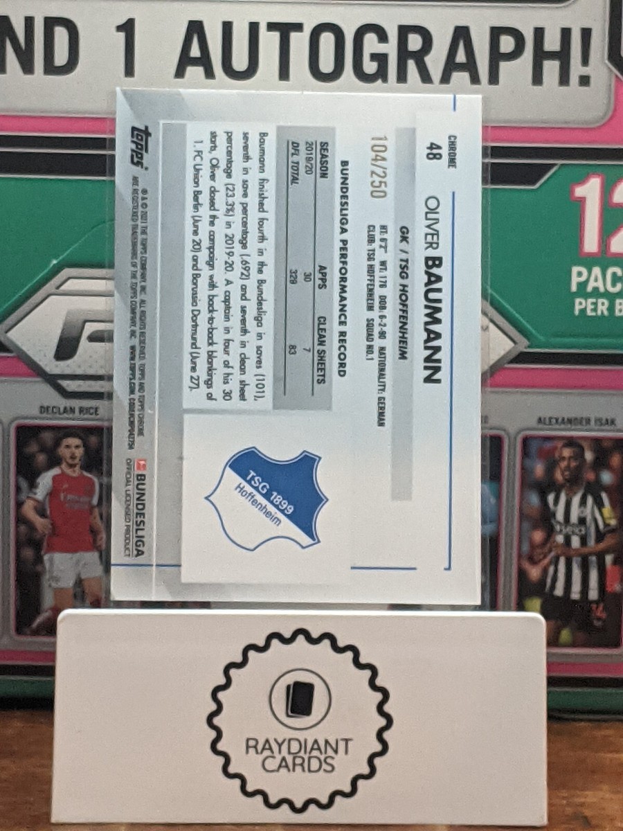 2020-21 Topps Chrome Bundesliga OLIVER BAUMANN #48 X-Fractor 104