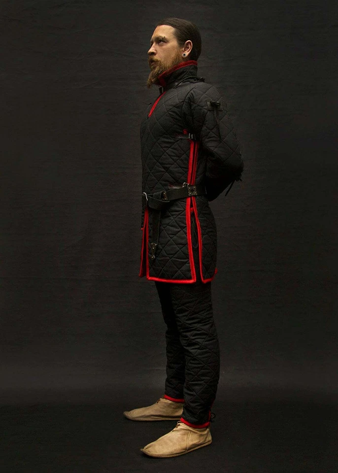 Gambesón Medieval con Manga Larga Gambesón Disfraces Traje Foto 2 de 4