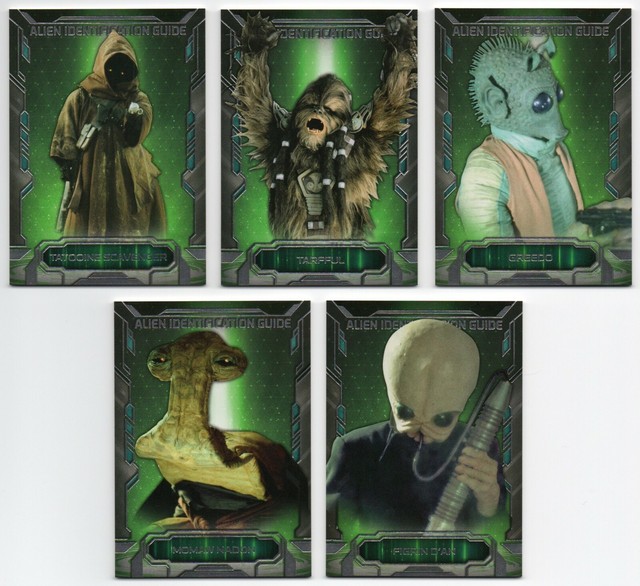 2016 Star Wars Masterwork Alien Identification Guide 10 Cards Complete Set eBay