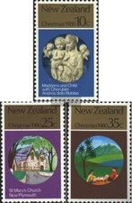 Timbres nouvelle-zélande 1980 Mi 807-809 oblitéré 1980 Noël