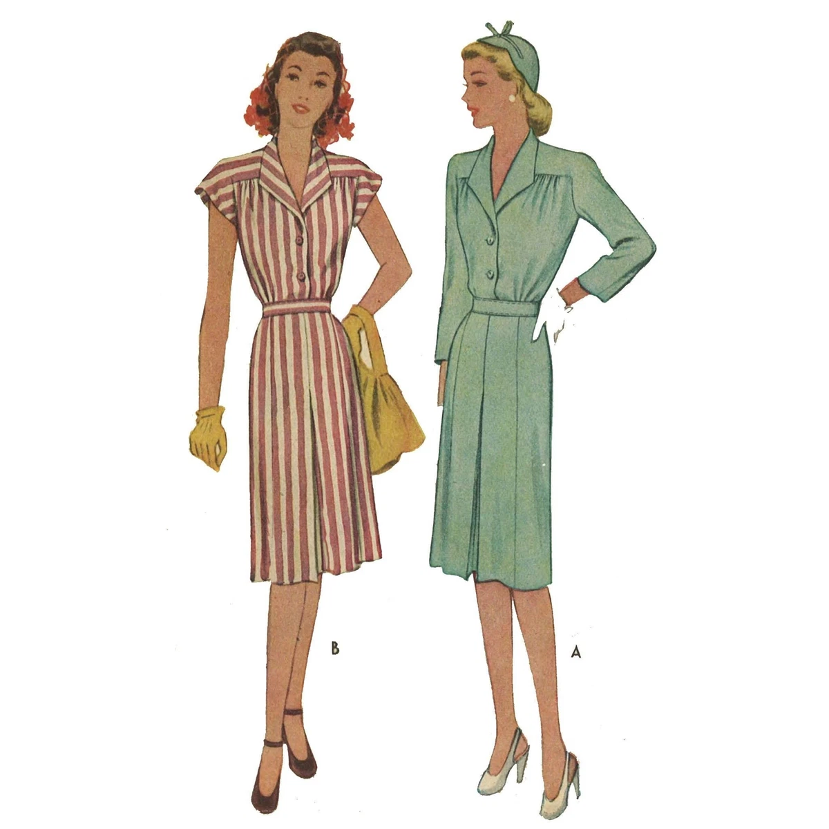 1940 shirt dress top
