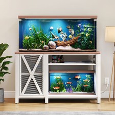 Metal Aquarium Stand Cabinet w/ Storage for 55-75 Gallon Turtle Fish Tank Stand