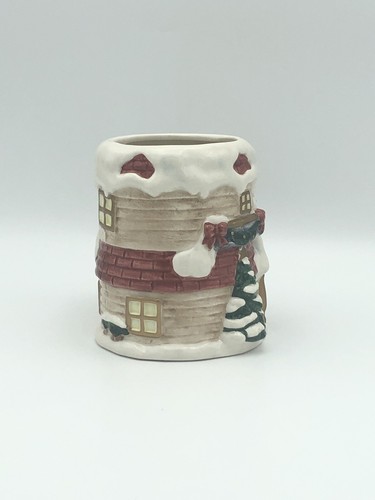 Omnibus by Fitz & Floyd Christmas Holiday Mug Cup Winter Snow House Snowman NEW! - Picture 5 of 6