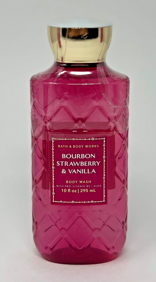 NEW BATH BODY WORKS BOURBON STRAWBERRY VANILLA WASH SHOWER GEL