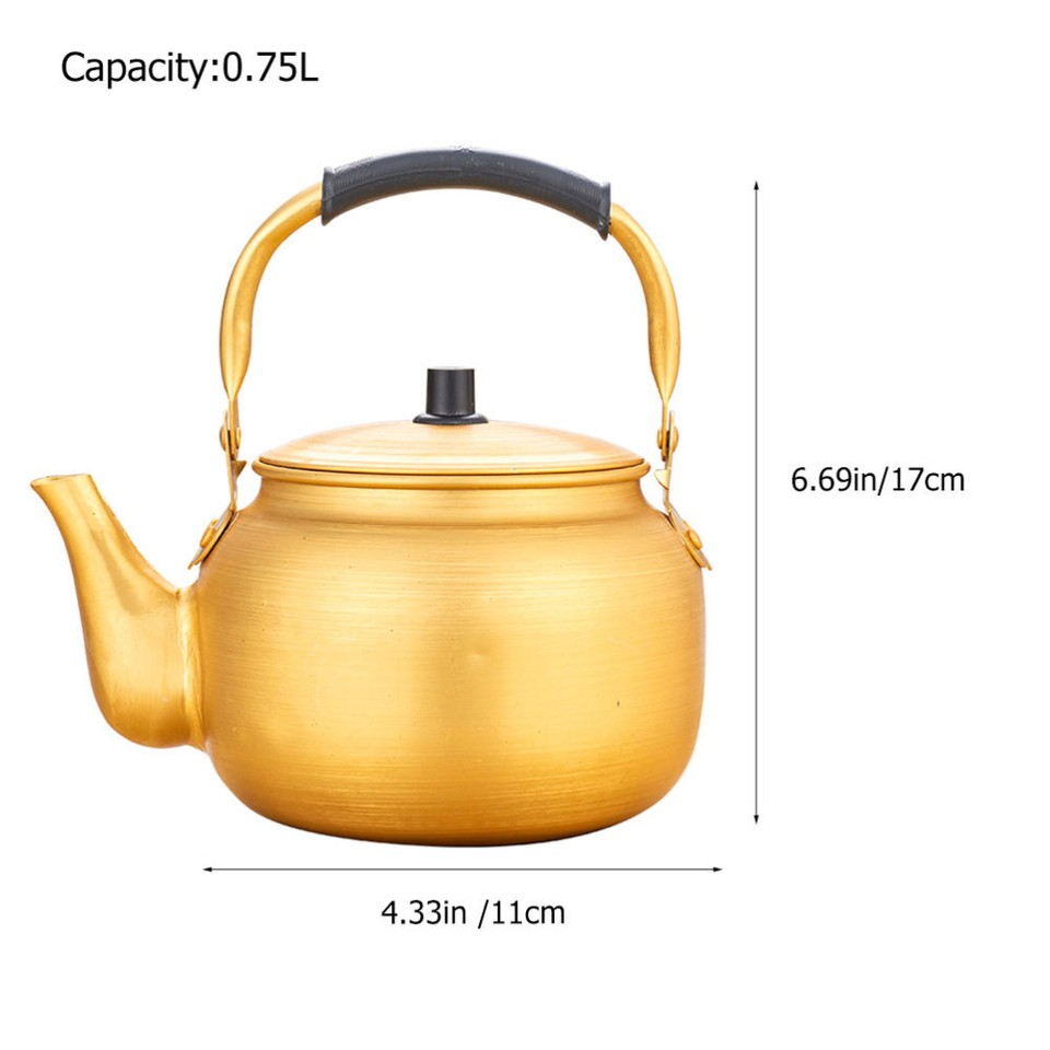 Yellow Tea Kettle and Black Water Boiling Rice Wine Jug Boiler Travel