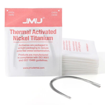 JMU 100pcs Super Elastic Arch Wire Thermal Activated Niti Natural Archwire Round