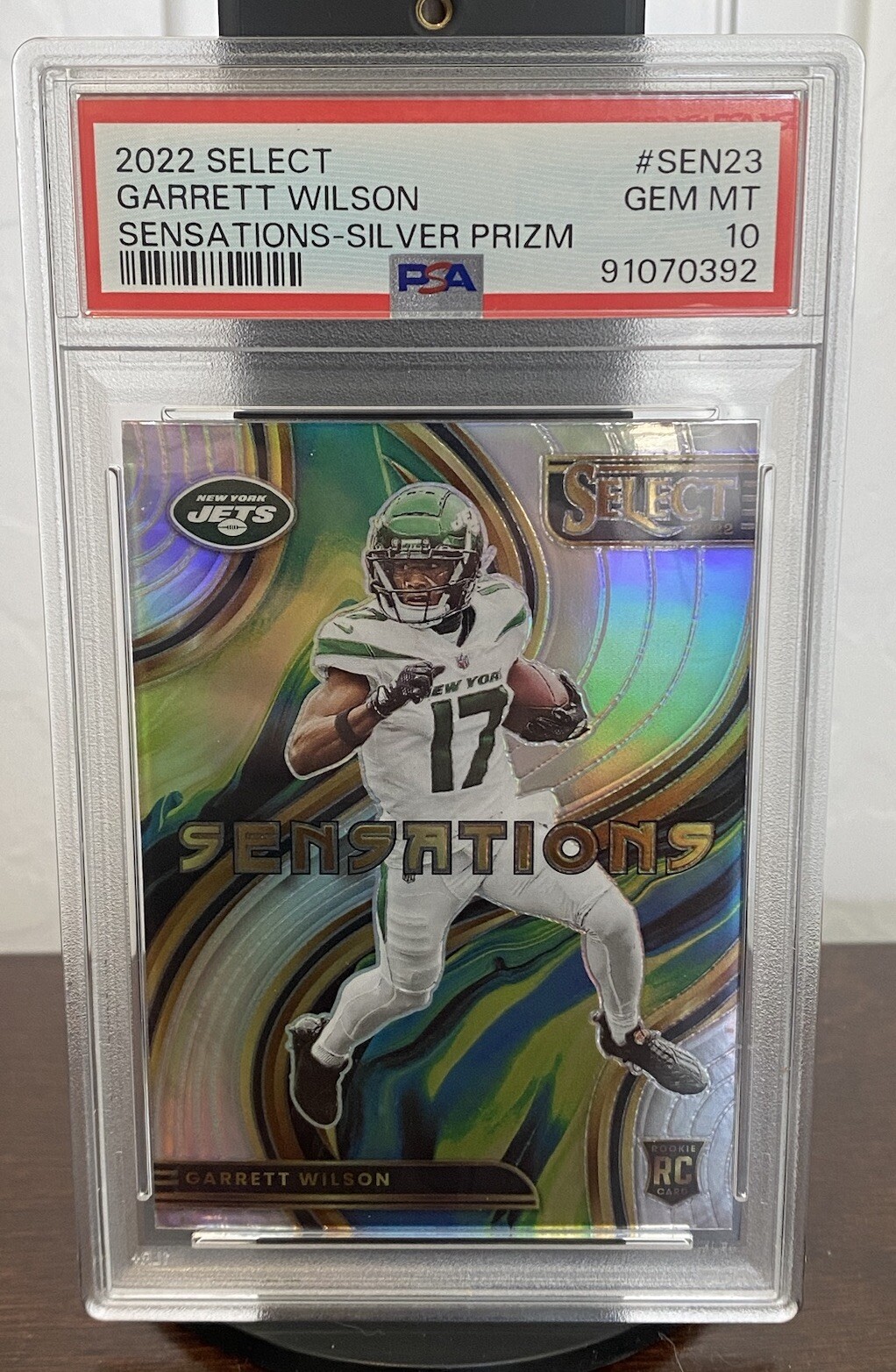 2022 Panini Select Silver Prizm Sensations Garrett Wilson RC Rookie PSA 10
