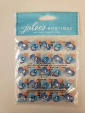 Jolees Boutique scrapbooking stickers Blue Glitter Pacifier repeats Baby Boy