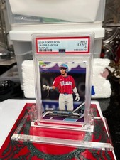 Javier Sanoja Marlins Call-Up 1st RBI 2024 Topps Now RC #661 Purple #/25 PSA 6