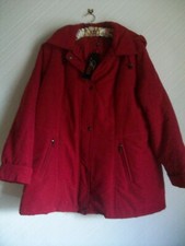 Finesse Removable Hood Zip/snap Quilted Ladies Parka Coat, Size 24, Bnwt £85