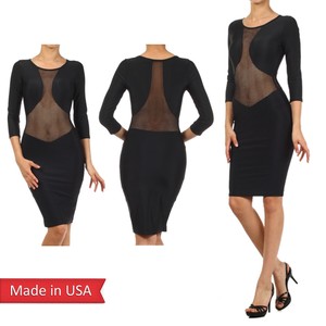 little black dress with fishnets