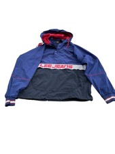 Lee Jeans - Men's  1/2 Zip Hooded Anorak Jacket Blue & Black - S