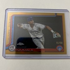 2025 Topps Pro Debut Arjun Nimmala Chrome Gold Refractor #’d 16/50 Blue Jays