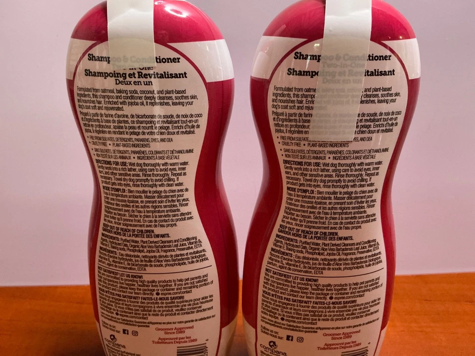 NUEVO 2pk Espree Simple Calmar 2 en 1 Champú Acondicionador Avena + Aloe para perros Foto 3 de 4