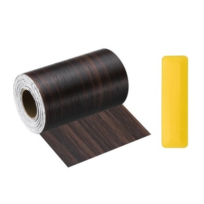 4'' x 33ft Self Adhesive Wood Grain Repair Tape with Scraper, Black Walnut