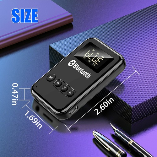 Bluetooth 5.0 FM Transmitter Receiver Wireless Audio Aux Car Adapter TF Reader - Afbeelding 12 van 12