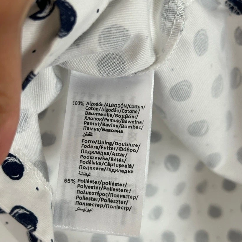 Vestido Mayoral Bebé Niña Blanco y Azul Marino Lunares - 12 Meses Foto 4 de 4