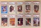 (10) 1990'S MICHAEL JORDAN PSA 9 CARD LOT  ALL DIFFERENT FLEER UD HOOPS TOPPS