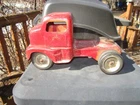 Vintage TONKA Semi Truck Cab ORIGINALLY ORANGE Pressed Steel Toy