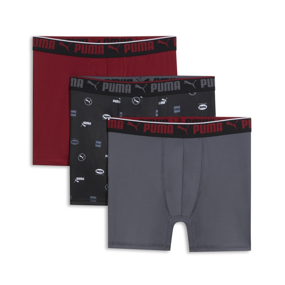 PUMA 3 Pack Athletic Boxer Brief Mens Size S 94230201