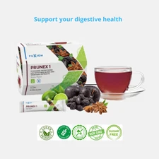 Fuxion Prunex 1 Suplemento Digestivo Y Apoyo Colon Sabor Ciruela 28 Sobres