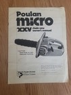 Poulan Micro XXV 10", 12  2-Cycle Chain Saw Owners Manual Chainsaw Gasoline — photo 1
