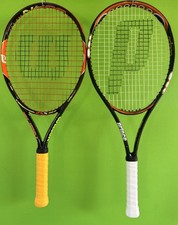 2 Racquets Prince Wilson MidPlus O3 Burn Jr Tennis