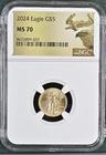 2024 Eagle G$5 NGC MS70 1/10th Oz Gold Coin - FLAWLESS