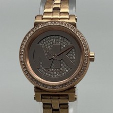 Michael Kors Parker Womens Watch 25mm Rose Gold Tone MK-4350 New Battery 6.5"