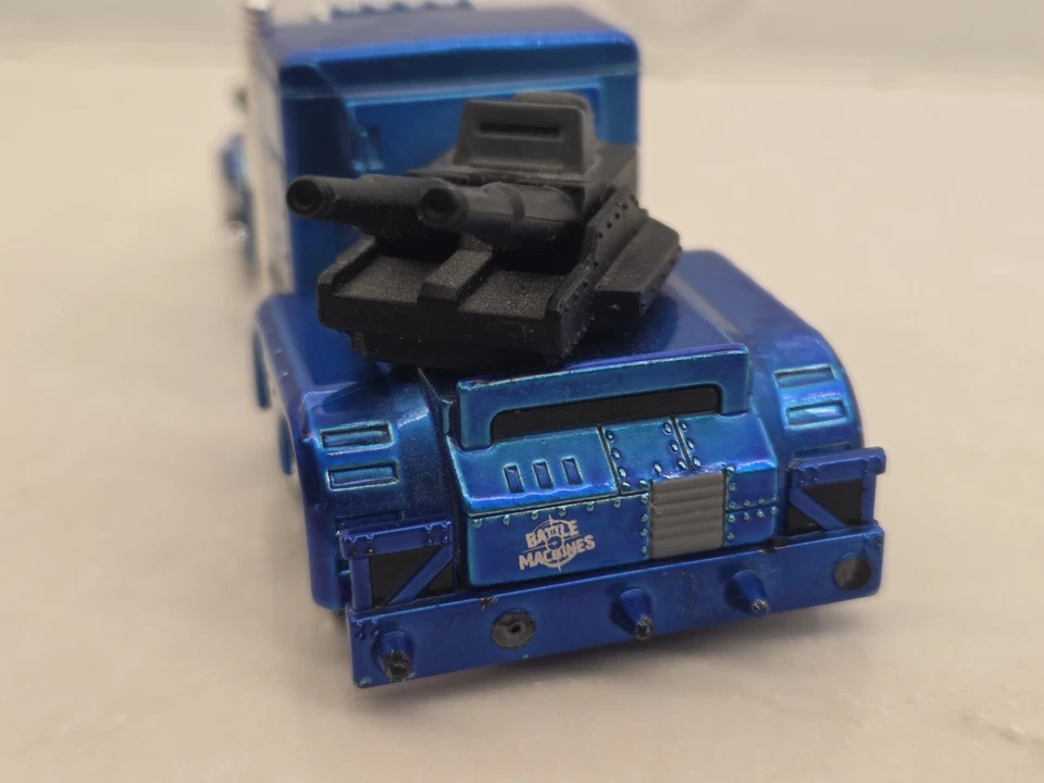 2009 Jada Battle Machines Battle Rig Blue Semi Truck Diesel Flame #008 Loose - Image 4 of 4