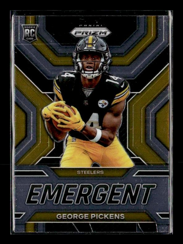 2022 Panini Prizm #E-17 George Pickens Rookie Emergent Pittsburgh Steelers