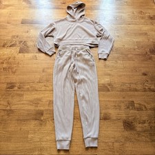 Alo Yoga Muse Hoodie Pullover  Jogger Pants Set Women  s XS. Ribbed Pink