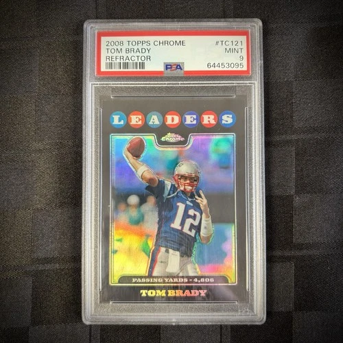 2008 Topps Chrome Football Tom Brady #TC121 Refractor PSA 9