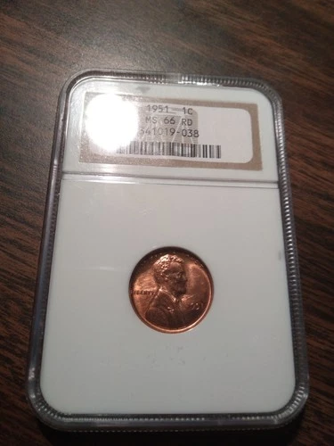1951 NGC MS 66 RD LINCOLN CENT