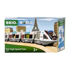 BRIO World - TGV INOUI SNCF 37 cm - Jouets pour Circuit de Train en Bois - des 3