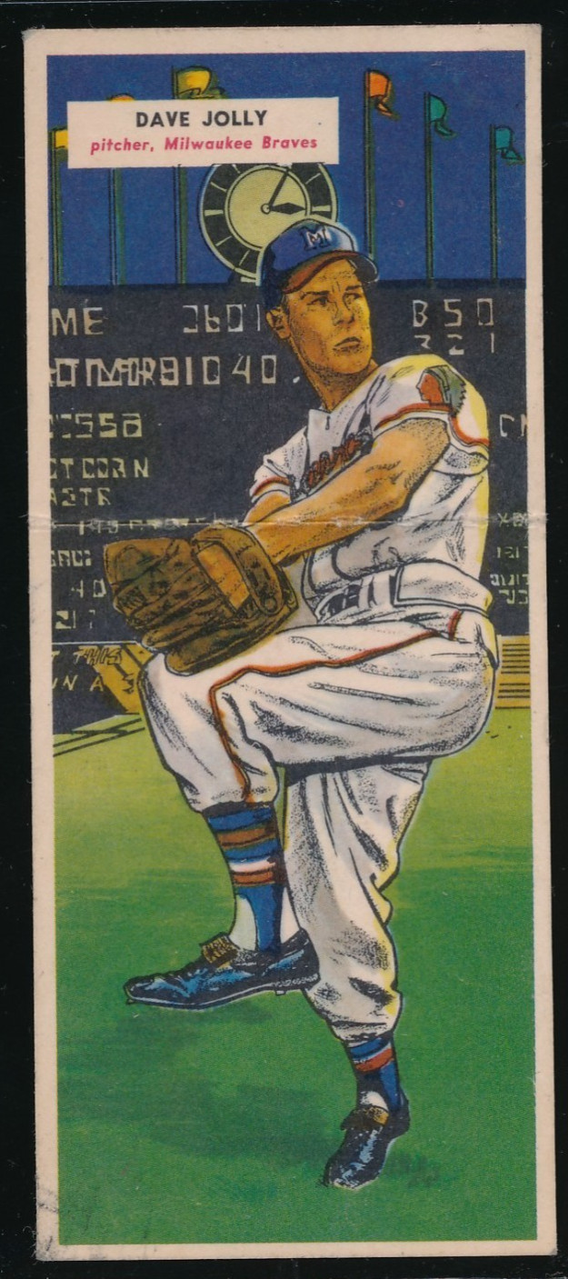 1955 Topps Double Header #95 Dave Jolly & #96 Bobby Hofman VG-VG-EX